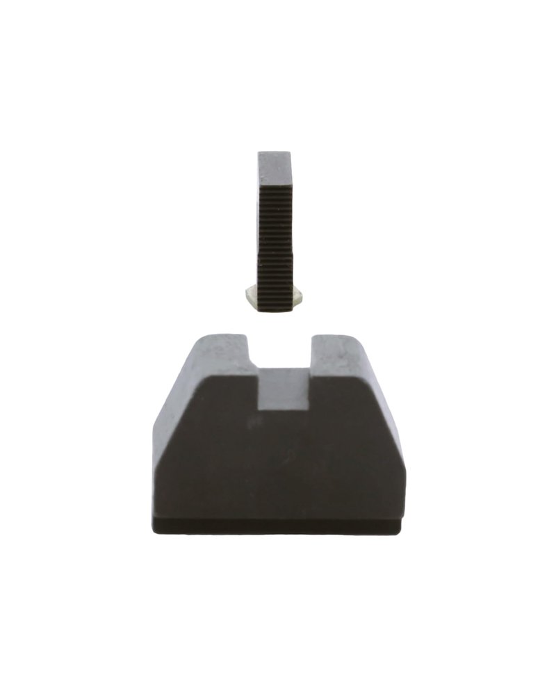AMERIGLO Optic Compatible Sight Set for Glock - 7XL Tall Black Serrated .450" Front, Flat Black .554" Rear