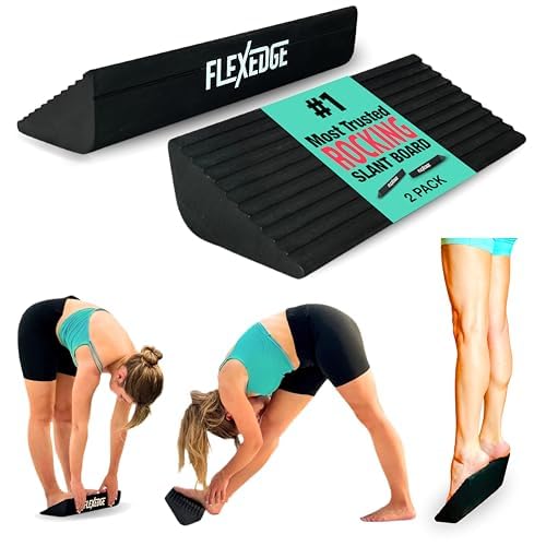 Calf Stretcher Slant Board and Squat Wedge 2PK | Physical Therapy Equipment Leg Stretcher and Fascia Stretcher for Achilles Tendonitis Relief, Shin Splint Relief | Slant Board for Calf Stretching