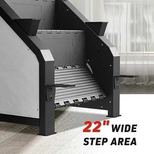 Stepper Machine, GMWD Stair Climber with LED Screen, Commercial Grade Stair Stepper Exercise Machine with 15 Resistance Levels, 441LBS, 24-164 Steps/Minute, Black