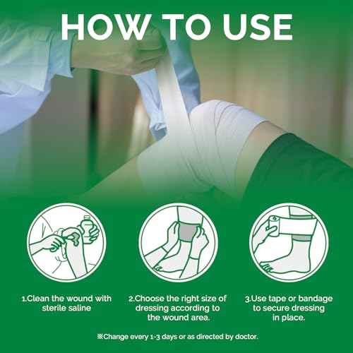 Super Absorbent Wound Dressing Pads Size 6"x 6" 10 Individual Pack Soft Highly Absorbent Dressing Non Stick Gauze Pads for Heavily Exuding Wound Care Reduce Leakage and Skin Maceration