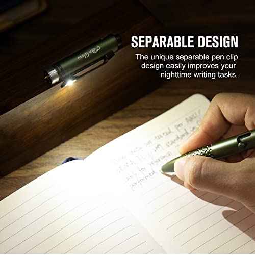 OLIGHT O'Pen Glow EDC Pen Light, 120 Lumens with Green Beam, Rechargeable LED Flashlight for Outdoor Uses, Writing, Adventure, Professional Business Gift(OD Green)