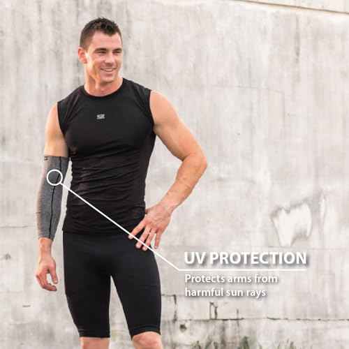 Zensah Compression Arm Sleeves - Made in USA, Thermal Arm Warmers for Cycling and Running with UV Sun Protection