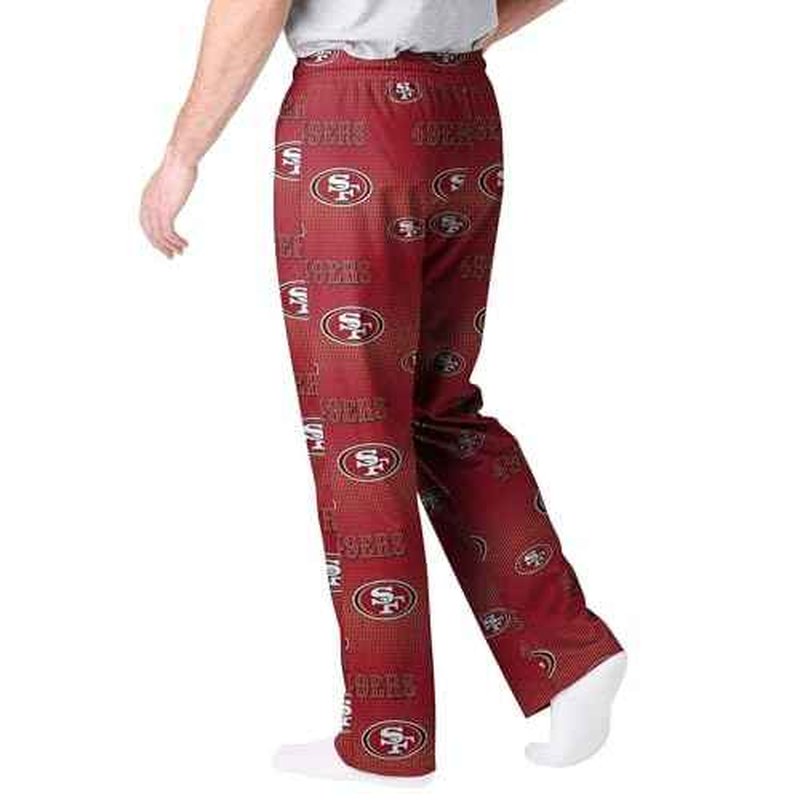 FOCO San Francisco 49ers Men's Scatter Pattern Pajama Lounge Multi Color Pants