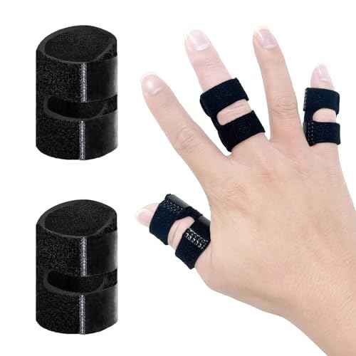 Thumb Finger Splints (2Pcs), Trigger Thumb Splint Finger Brace for Mallet, Broken, Straightening, Arthritis, Injury, Finger Stabilizer Support for Thumb/Middle/Ring/Index/Pinky Fingers