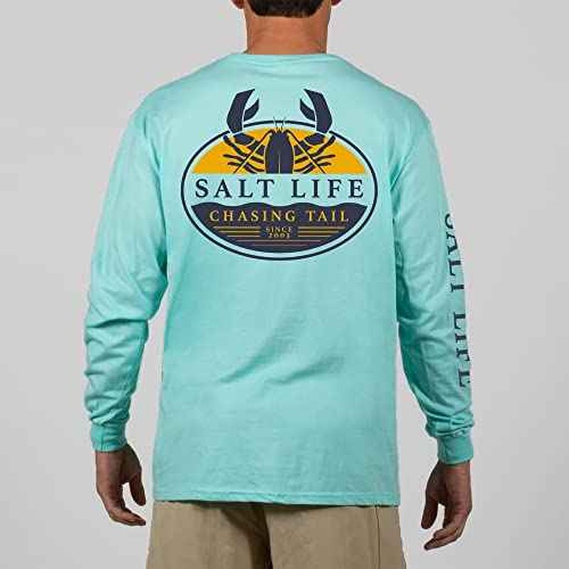 Salt Life Men's Lobster Tailin Long Sleeve Crew Neck Tee