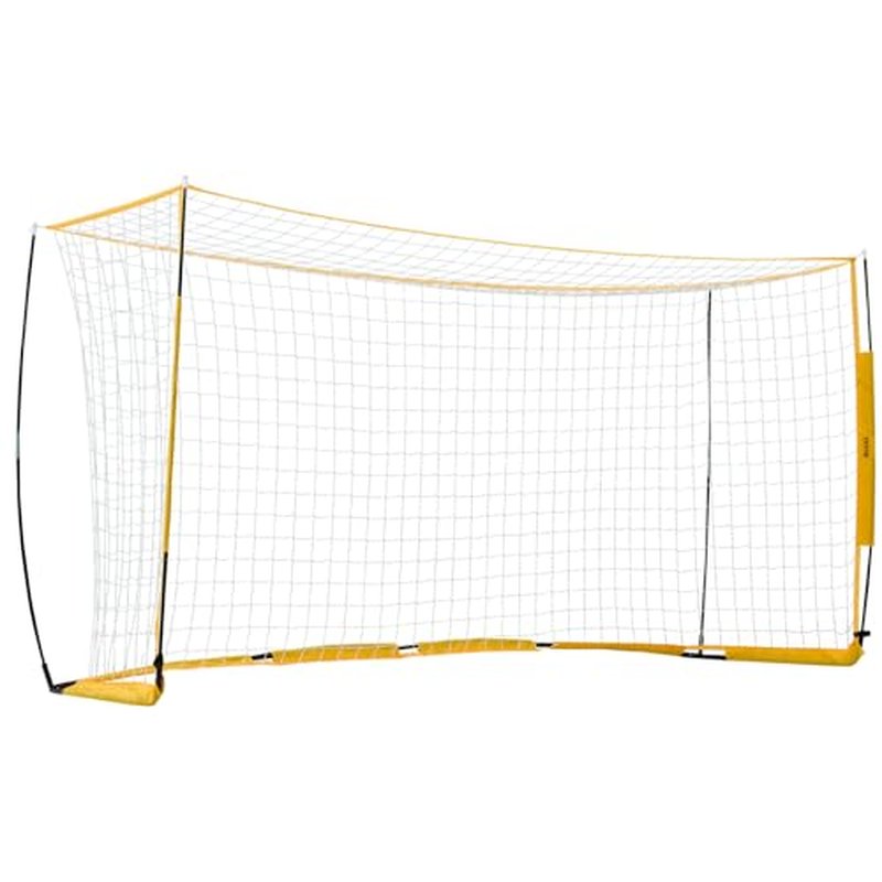 VEVOR Portable Soccer Goal, 12 x 6 ft Large Practice Soccer Net, Steel Fiberglass Structure Training Goal Set with Carry Bag, All-Weather Outdoor Use, for Backyards, Parks, School Fields