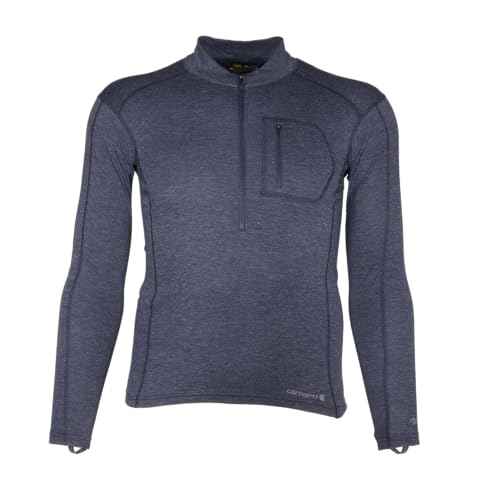 Carhartt Men's MBL120 Base Force® Heavyweight Base Layer Poly-Wool Quar - XXX-Large - Navy Heather