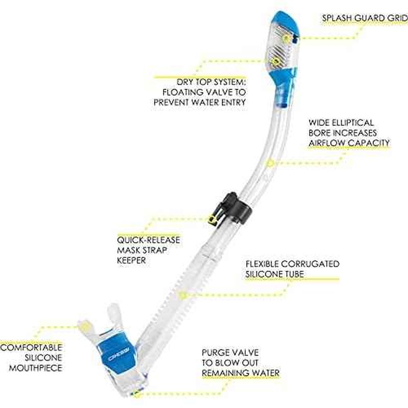 Cressi Adult Snorkel Kit- Lightweight Mask & Snorkel Combo for Snorkeling- Focus & Supernova Dry - Designed in Italy