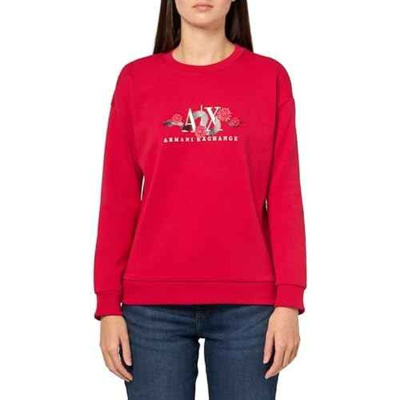 Armani Exchange womens Snake Graphic Crewneck Sweatshirt
