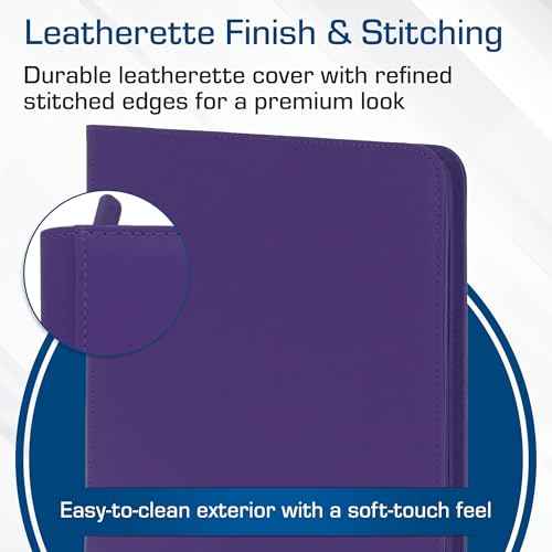 BCW Z-Folio LX Zipper Portfolio ? 12-Pocket Playset Album ? Premium Purple Leatherette ? Secure Zipper ? Holds 480 Cards ? Trading Card Storage and Organizer