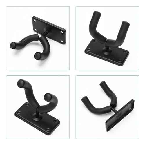 Coolrunner Skateboard Wall Hanger, 4 Pack Skateboard Wall Mount for Skateboard Storage and Display Holder, Skateboard Hooks Fit for Skateboard, Guitar, Longboard, Snowboards, Complete with Screw