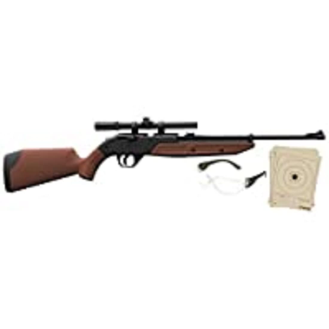 Crosman 760BKT Pump Master .177-Caliber Pellet/BB Air Rifle Kit,Brown