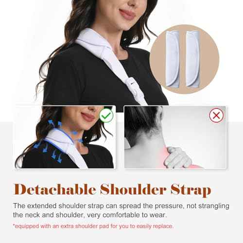 Arm Sling for Broken Arm Torn Rotator Cuff Shoulder Elbow Wrist Injury Mesh Adults Support Brace for Men and Women (White)