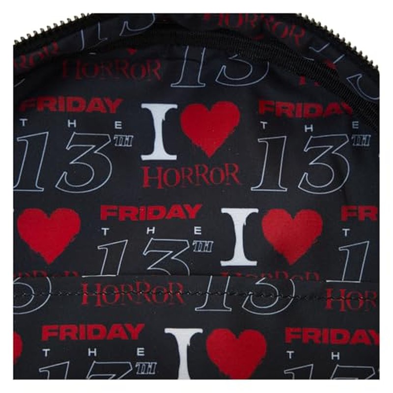 Loungefly Warner Brothers Friday The 13th I Heart Horror Mini Backpack