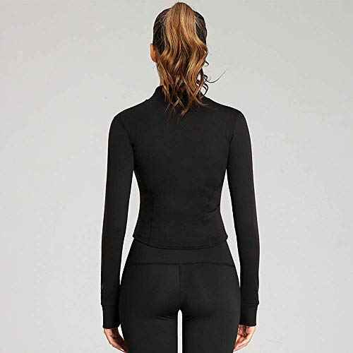 Lviefent Womens Lightweight Full Zip Running Track Jacket Workout Slim Fit Yoga Sportwear with Thumb Holes