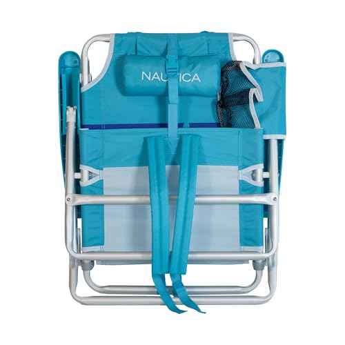 Nautica 5 Position Aluminum Backpack Beach Chair with Pillow