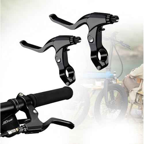 Generic A Pair Bicycle Brake Lever Bike Brake Handle Bike Brake Levers of Universal Aluminum Alloy Bike Cycling Equipment Accessory for Mountain Road Folding Mountain Kids Bike 2.2cm Diameter (Black)