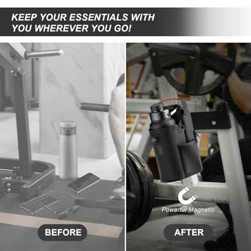 Magnetic Gym Bag Sling Bag for Men/Women,Magnet Water Bottle Gym Bag Company,Cross Body Water Bottle Holder Bags for Travel, Work and Sports,Gym Accessories