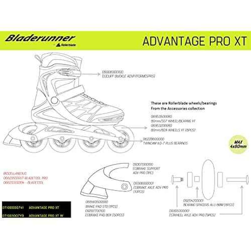 Bladerunner by Rollerblade Advantage Pro XT Men's Adult Fitness Inline Skate, Black and Red, Inline Skates ,12