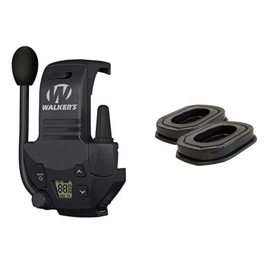 Walker's Razor Walkie Talkie Handsfree Communication Bundle