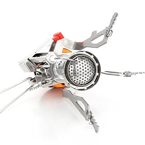 AOTU Portable Camping Stoves Backpacking Stove with Piezo Ignition Stable Support Wind-Resistance Camp Stove for Outdoor Camping Hiking Cooking