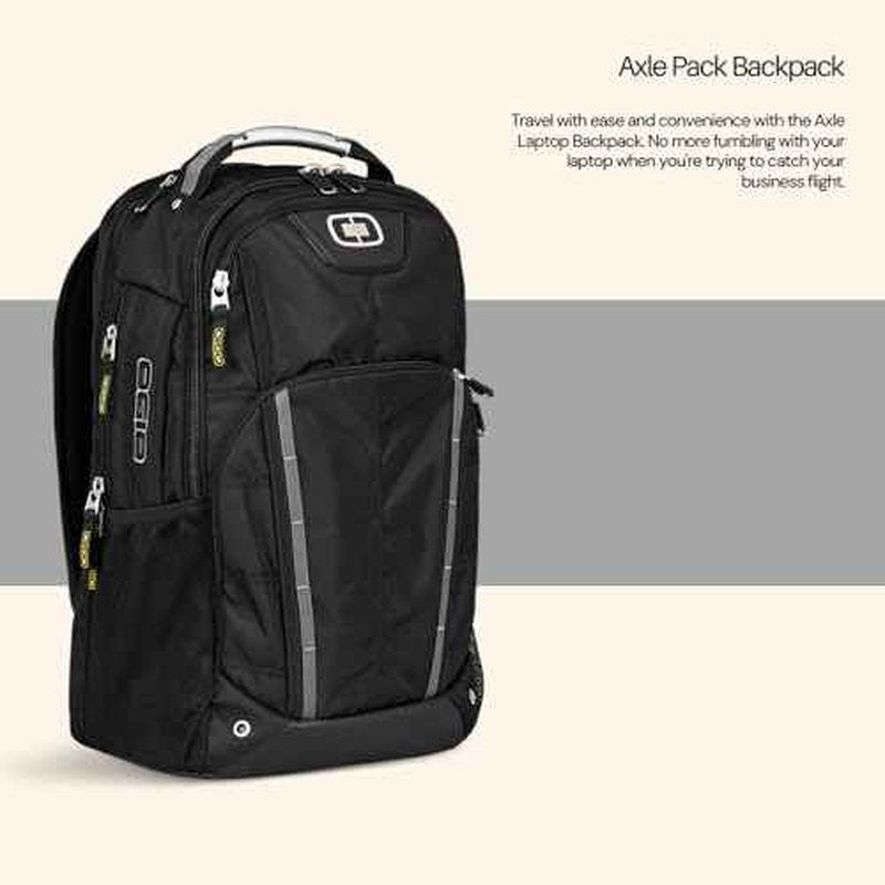 Callaway Axle 17" Laptop Backpack, Black, 19.25" H x 13" W x 9.25" D