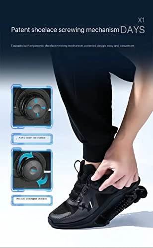 ASUMUI Mechanical Assisted Running Shoes Shock-Absorbing Knee Pads Running Shoes Spring Running Shoes Suspension Shoes