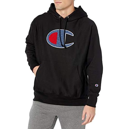 Champion Men's Reverse Weave Pullover, Big C Logo Colored