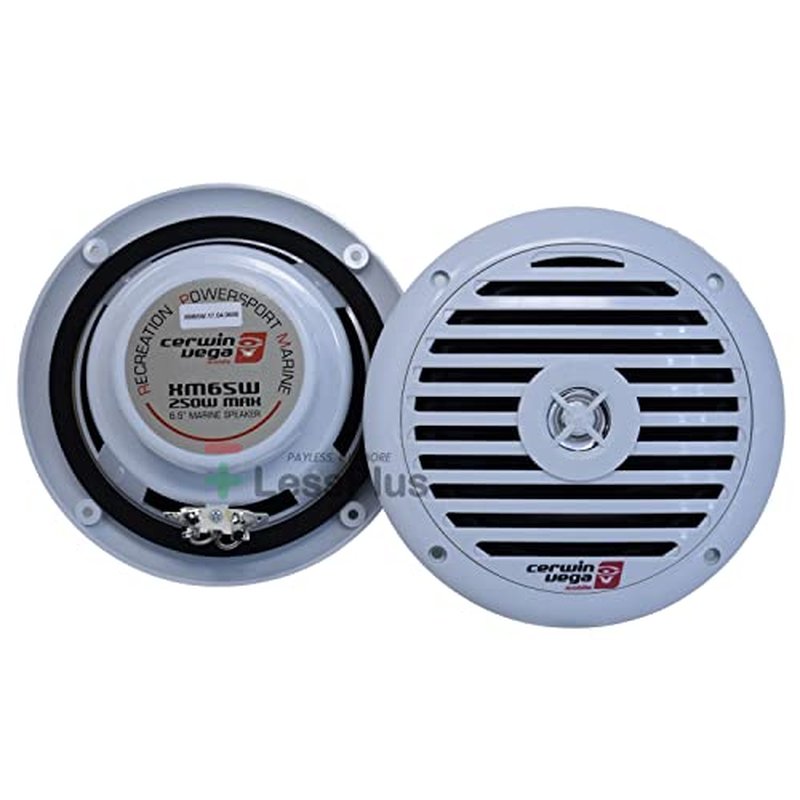 Cerwin Vega XM65W 6.5" 120W 2-Way Coaxial Speakers Marine Grade White (Pair)