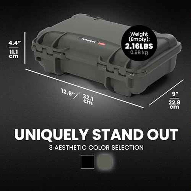 NANUK 909 Classic Hard Case with Custom Foam Insert, IP67 Waterproof & Crushproof, Rugged Construction for Ultimate Protection, Made in North America ? (12.6¡± x 9¡± x 4.4¡±)