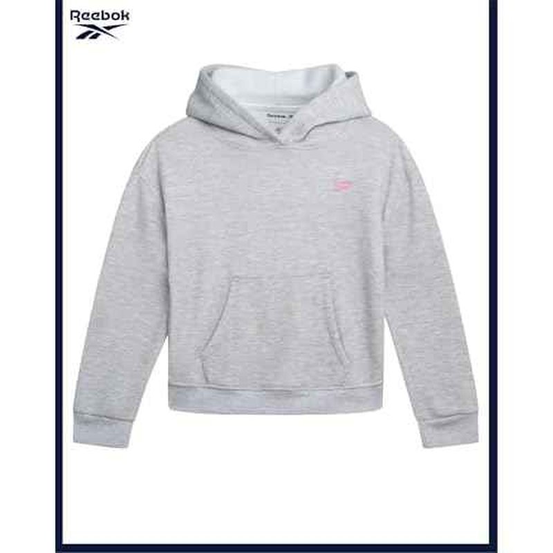 Reebok Girls Sweatsuit Set - 2 Piece Soft Long Sleeve Hoodie Sweatshirt and Sweatpants for Girls - Athletic Sweatsuit
