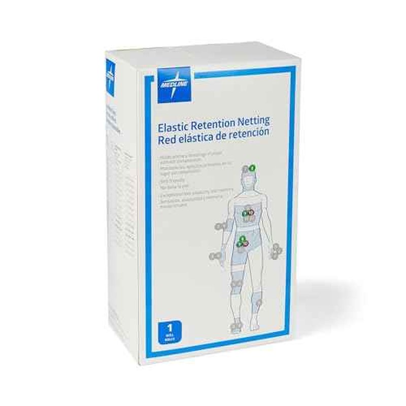 Medline Stretch Tubular Elastic Dressing Retention Net, Size 10, 41" x 25 yd., Ideal for Wound Care, Single Pack