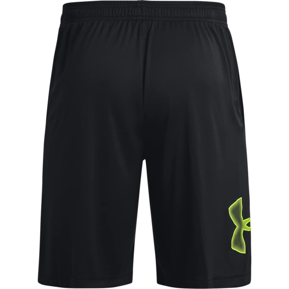 Under Armour Men's Tech Graphic 10" Shorts, Black (008)/High-Vis Yellow, Medium