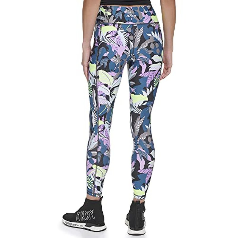 DKNY Women's Tight Printed High Waist Performance Leggings