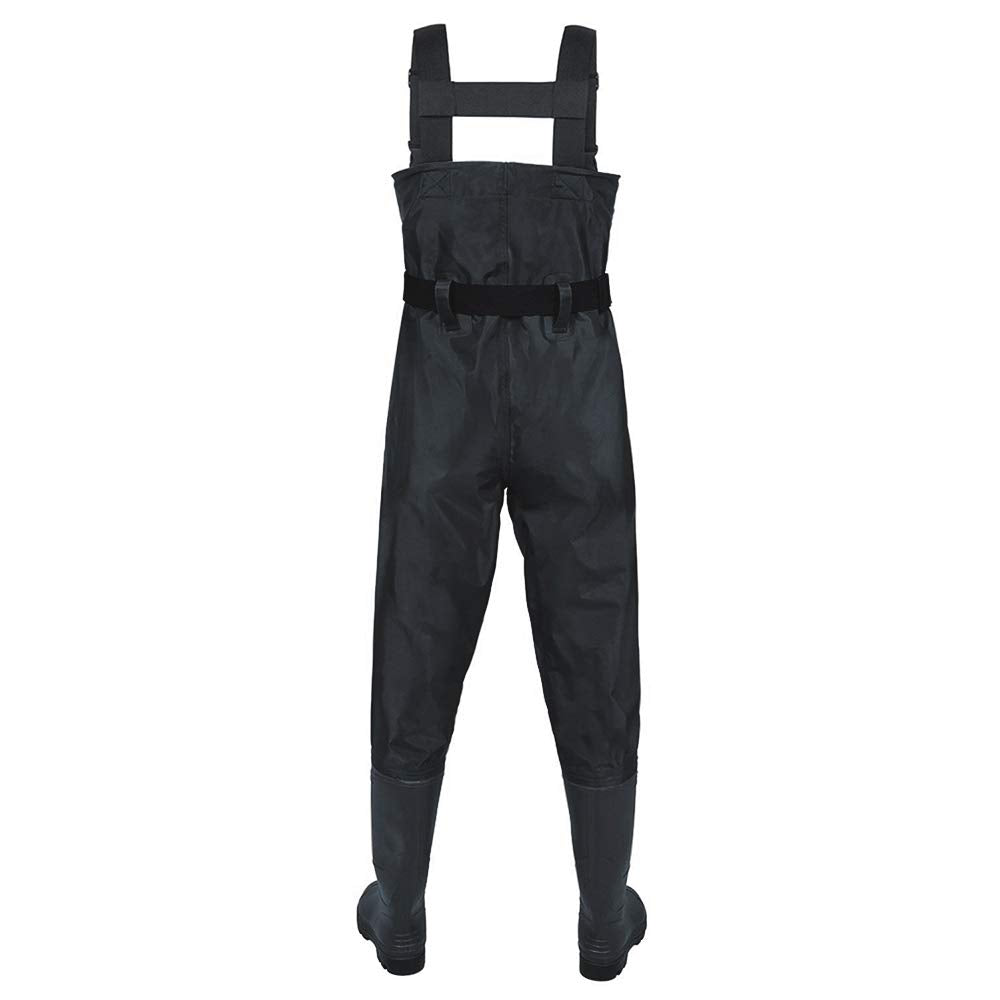 Night Cat Fishing Wader for Men Women Waterproof Hunting Chest Wader with Boots Belt Breathable Lightweight Black Size 10