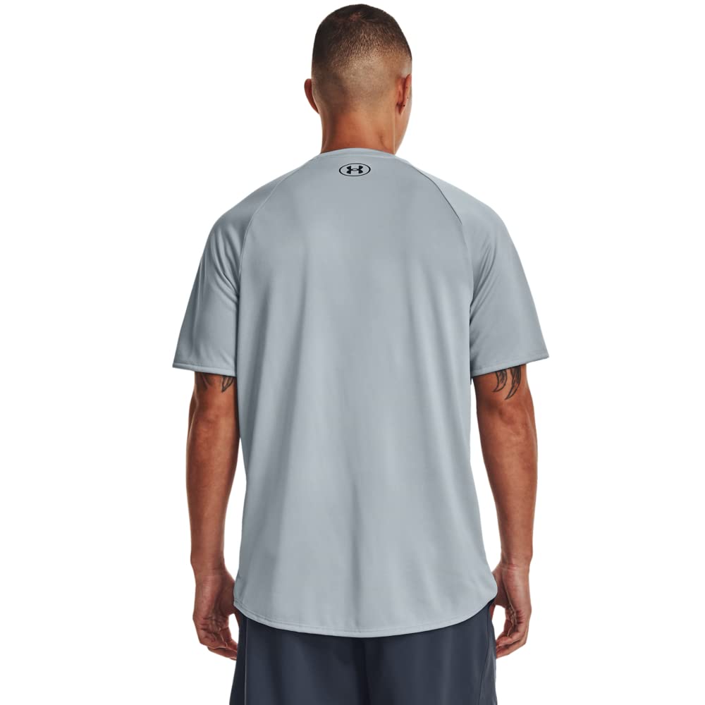 Under Armour Men's Tech 2.0 Short-Sleeve T-Shirt, (465) Harbor Blue / / Black, Large
