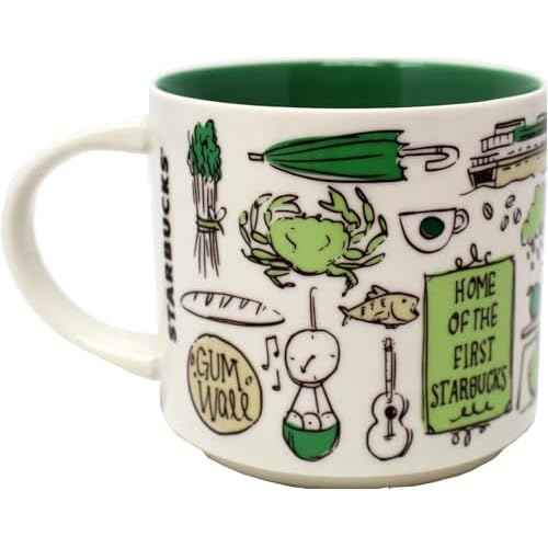 Starbucks Been There Series Pike Place Ceramic Mug, 14 Oz