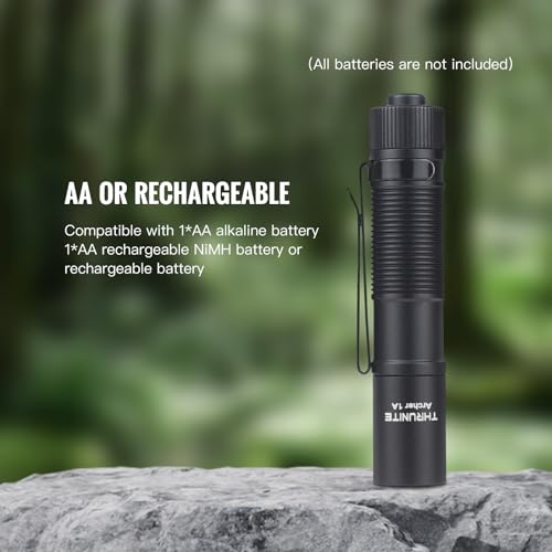 ThruNite Archer 1A LED Flashlight - 312 Lumens AA Flashlight, Waterproof, Compact Portable, and Durable Light for Everyday Carry(EDC) Camping, Hiking, and Emergencies - Cool White (Cool White)