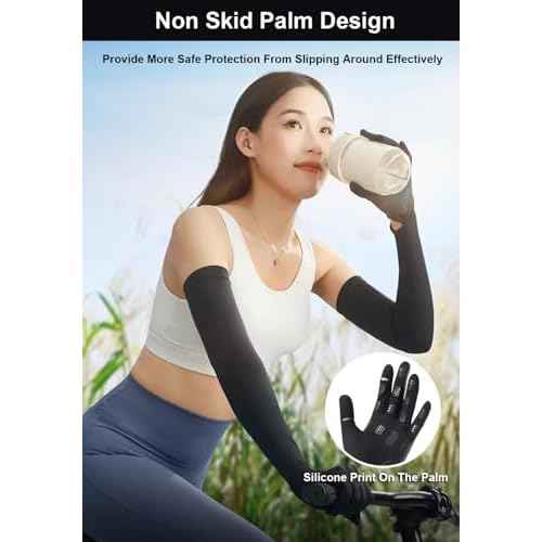 UV Protection Women's Driving Gloves - Full Finger Arm Sleeve Long UV Sun Protection Gloves