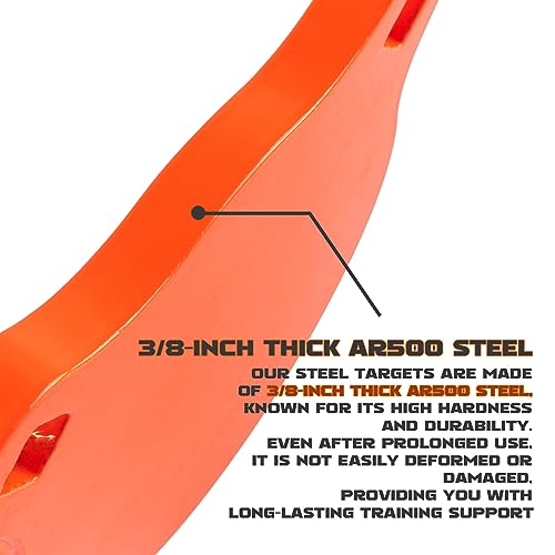 Highwild AR500 Steel Target 3" x 3/8" Gong Shooting Metal Target - Neon Orange