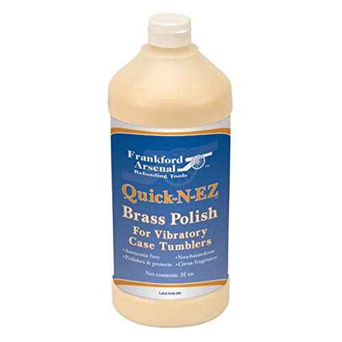 Frankford Arsenal Bottle of Ammonia-Free Quick-N-EZ Brass Polish for Tumbler and Reloading