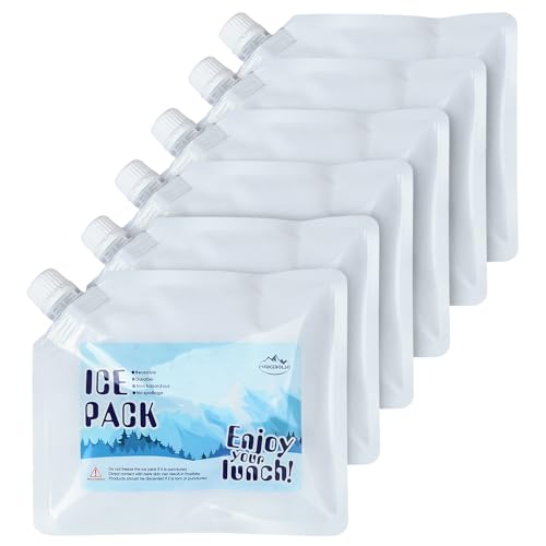 Reusable Ice Packs for Cooler- Long Lasting Cold Freezer Packs for Coolers and Lunch Boxes-Cooler Ice Packs for Camping Gear, Fishing, Road Trips,Beach Must Haves