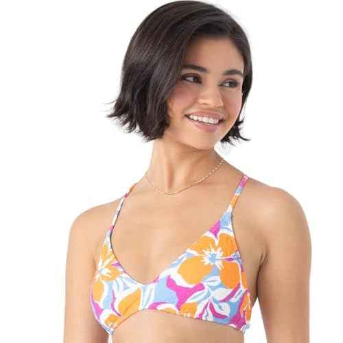 Roxy Womens Beach Classics Athletic Bikini Top