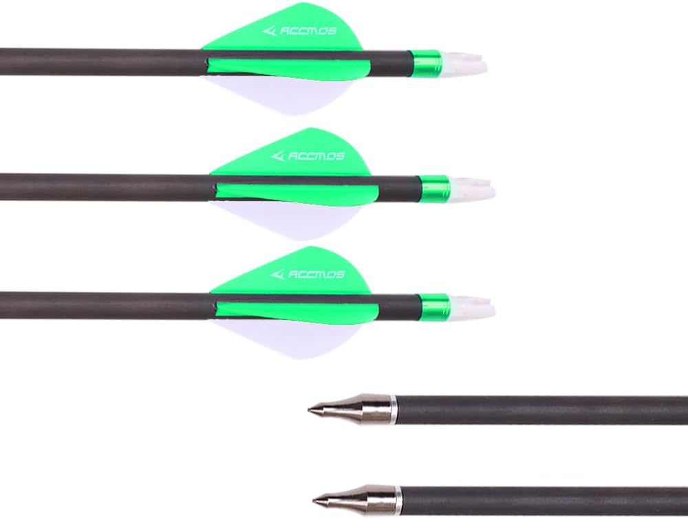 Custom Length Carbon Arrows - Spine 300-800 | Removable Tips & 2" Vane for Target Shooting