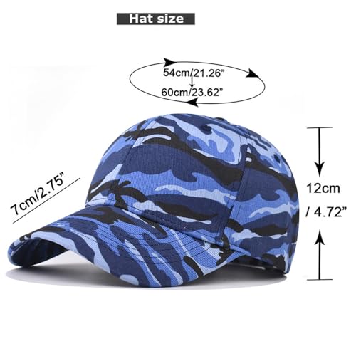 Camo Baseball Cap for Men Women Adjustable Cotton Army Military Hat Dad Hats for Hunting Fishing Outdoor Sport