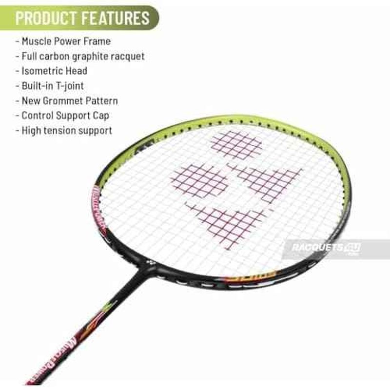 YONEX Muscle Power 55 Light Badminton Racket Grip Size 4U G5, Black Lime
