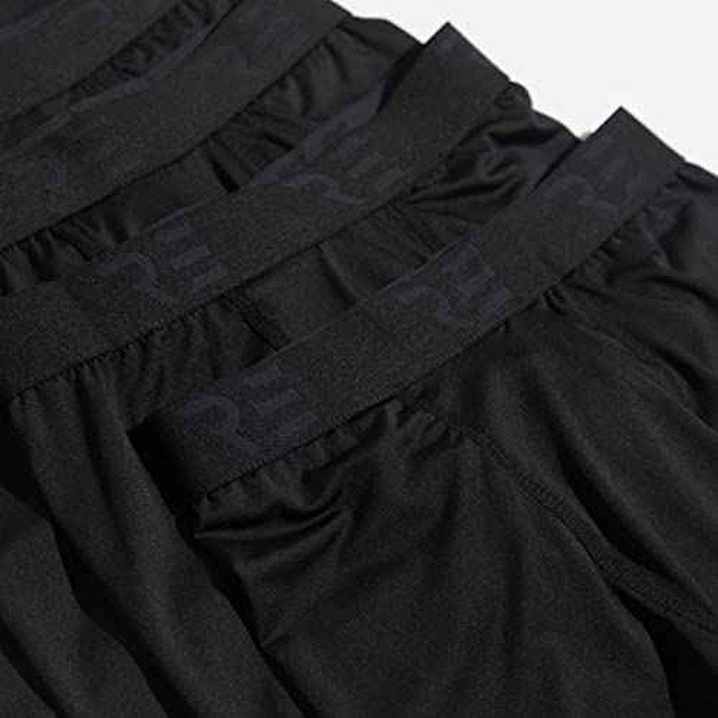 Real Essentials 5 Pack: Youth Boys' Compression Shorts - Performance Boxer Briefs Athletic Spandex Underwear(4-20)