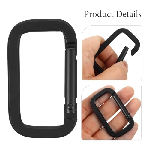 Sosoport 10pcs Carabiner Travel Keychain Metal Keychain Camping Carabiners Hiking Clasp Sturdy Buckle 2X1.2X0.3IN