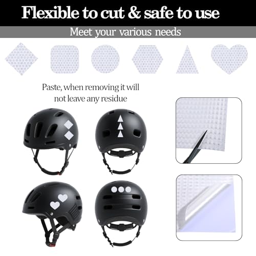 7 Sheets Reflective Stickers,12 x 8 inch Dot Reflective Stickers, Night Warning Reflection Tape, Waterproof Reflections Paper for Bikes, Cars, Mailbox