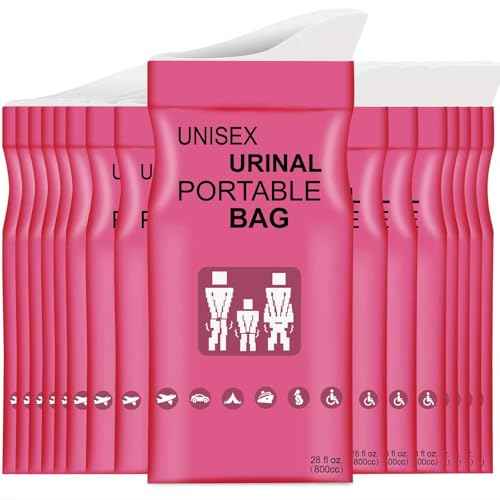 Disposable Urine Bags with Absorbent Pad in Portable Urinal Pee Bags Resealable Unisex for Traffic Jam Travelling On-The-go